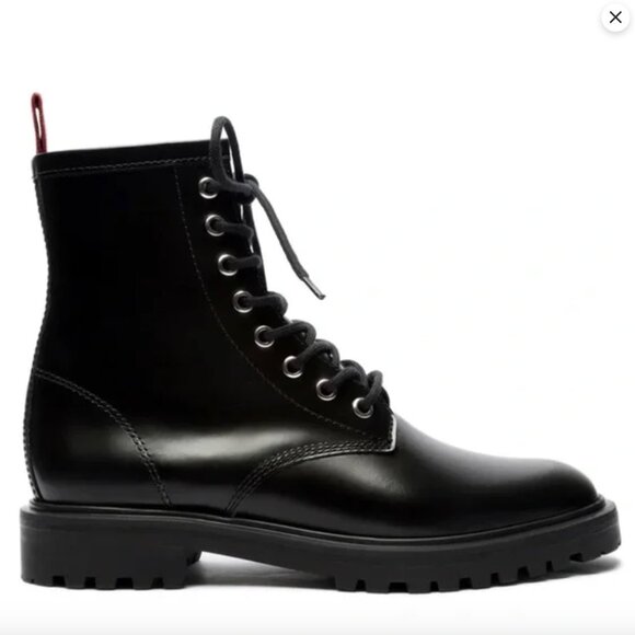 NEW Schutz Size 11 Black Leather Harriet Combat Boots - Picture 2 of 13